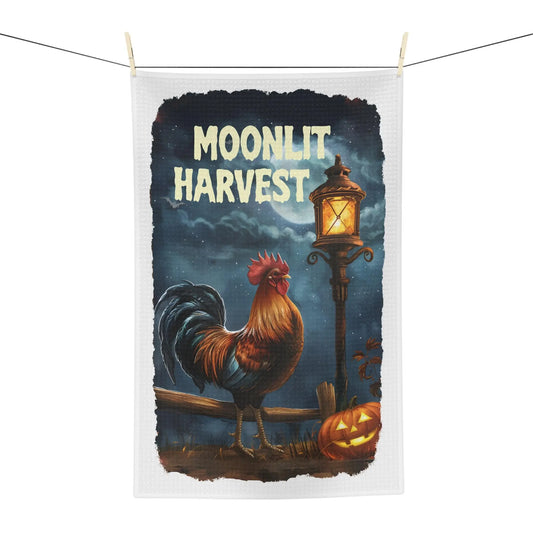 Harvest-Themed Microfiber Tea Towel, Autumn Kitchen Decor, Farmhouse Towel, Halloween Decoration, Gift for Cooks Rainbow Chaos Art Studio