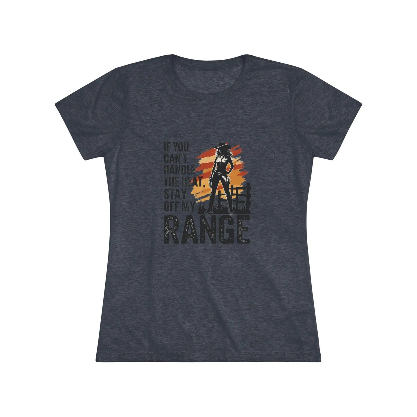 Women's Range Tee, Casual Shirt, Cowgirl Gift, Summer Outfit, Western Style Tee Rainbow Chaos Art Studio