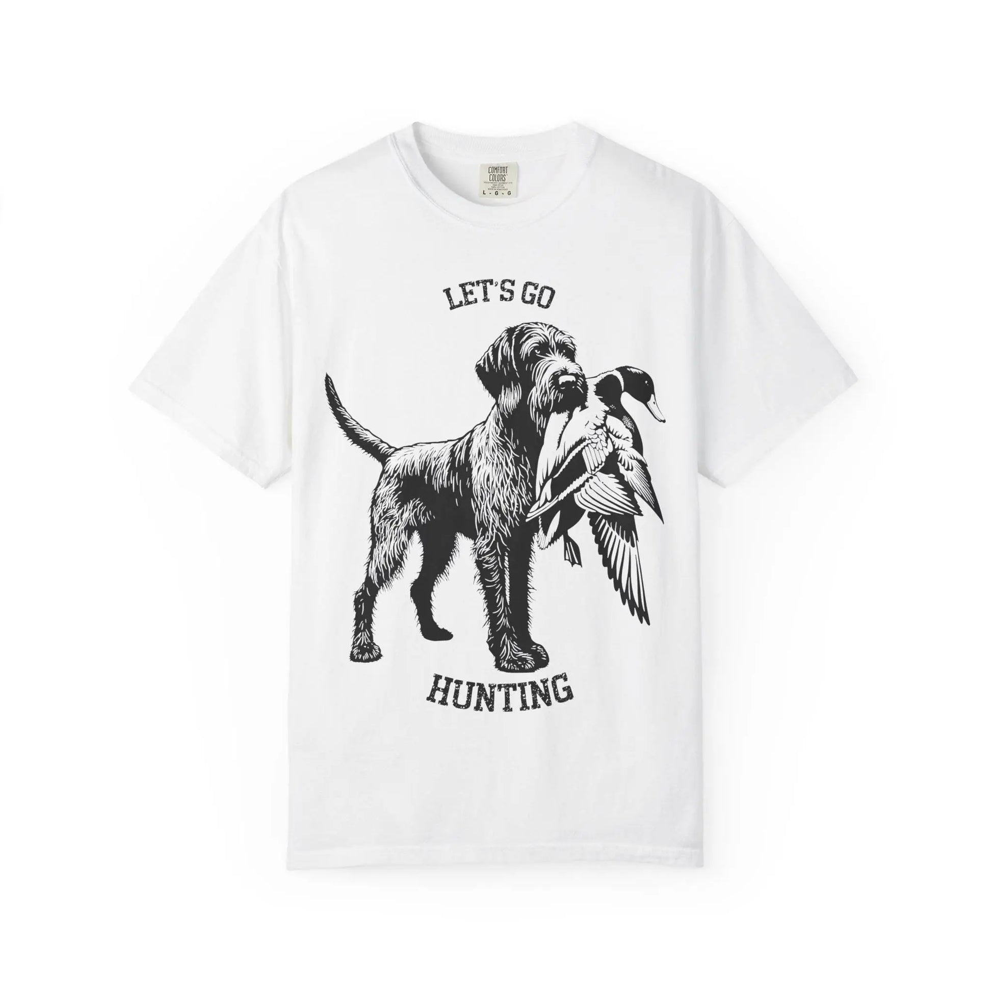 German Wirehaired Pointer T-Shirt: Hunting Dog Unisex Tee Rainbow Chaos Art Studio