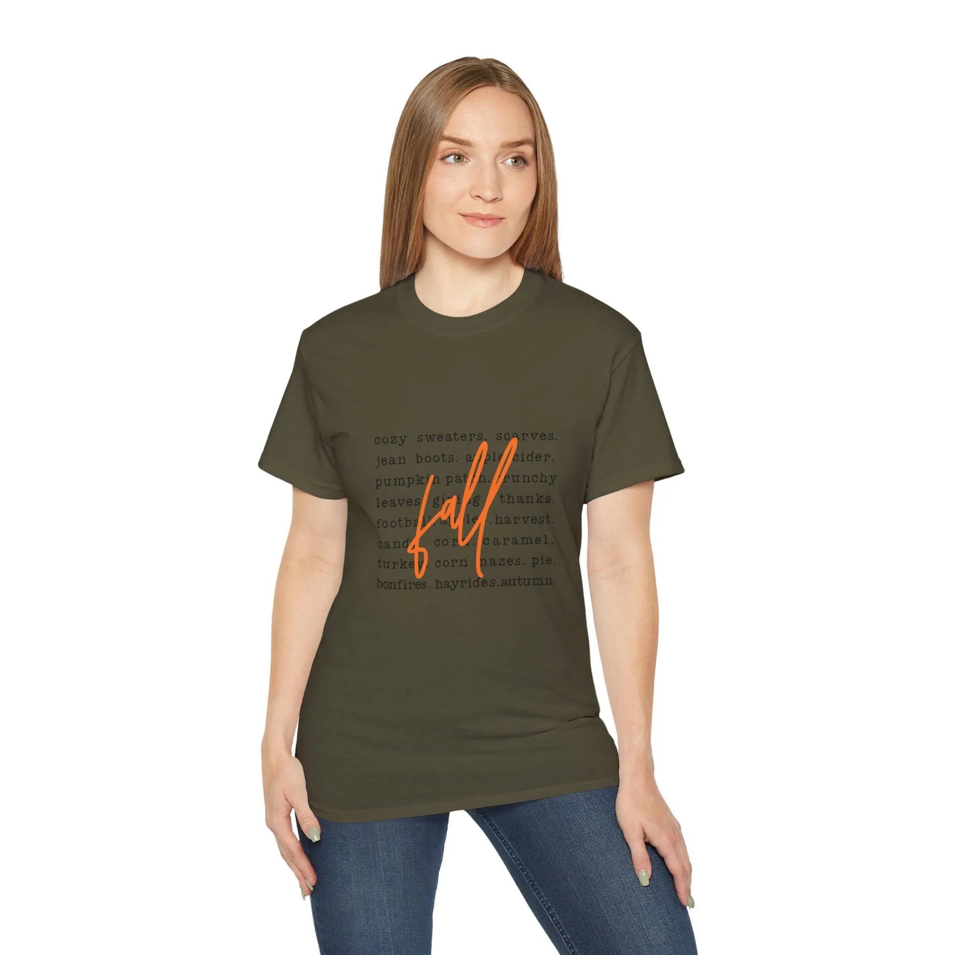 Cozy Fall Unisex Tee: Pumpkin Pie & Autumn Vibes Rainbow Chaos Art Studio
