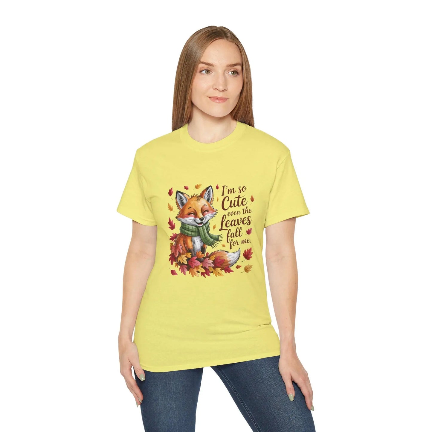 Cute Fox Fall Unisex Tee, Adorable Autumn T-Shirt for Kids and Adults, Perfect Gift for Birthdays, Halloween, Thanksgiving Rainbow Chaos Art Studio