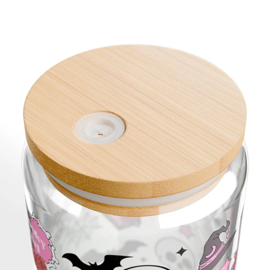 Halloween Sipper Glass: Ghostly Drinkware with Tritan Straw Rainbow Chaos Art Studio