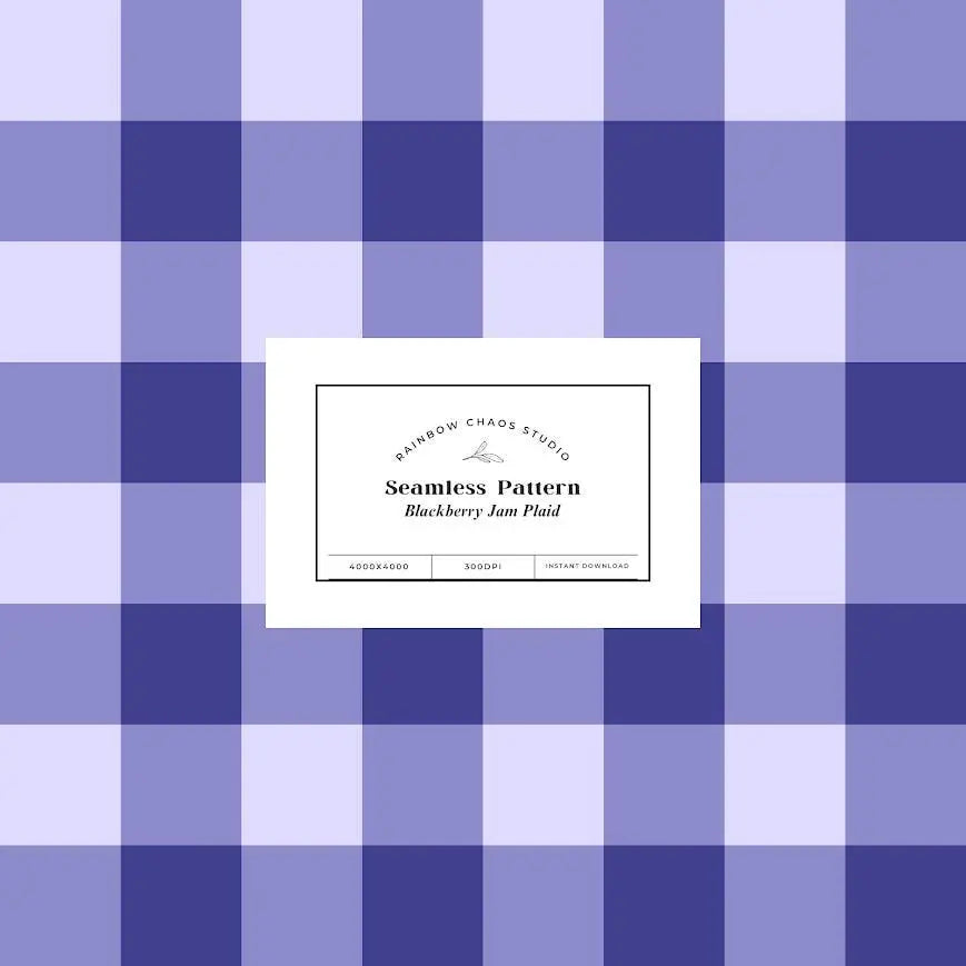 Blackberry Jam Plaid Seamless Pattern | Autumn Patterns | INSTANT DOWNLOAD | Digital Printable | Paper Crafts Rainbow Chaos Art Studio