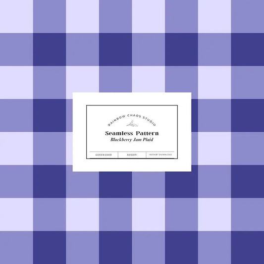 Blackberry Jam Plaid Seamless Pattern | Autumn Patterns | INSTANT DOWNLOAD | Digital Printable | Paper Crafts Rainbow Chaos Art Studio
