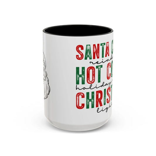 Santa Christmas Coffee Mug: Holiday Decor, Gift for Coffee Lovers Rainbow Chaos Art Studio