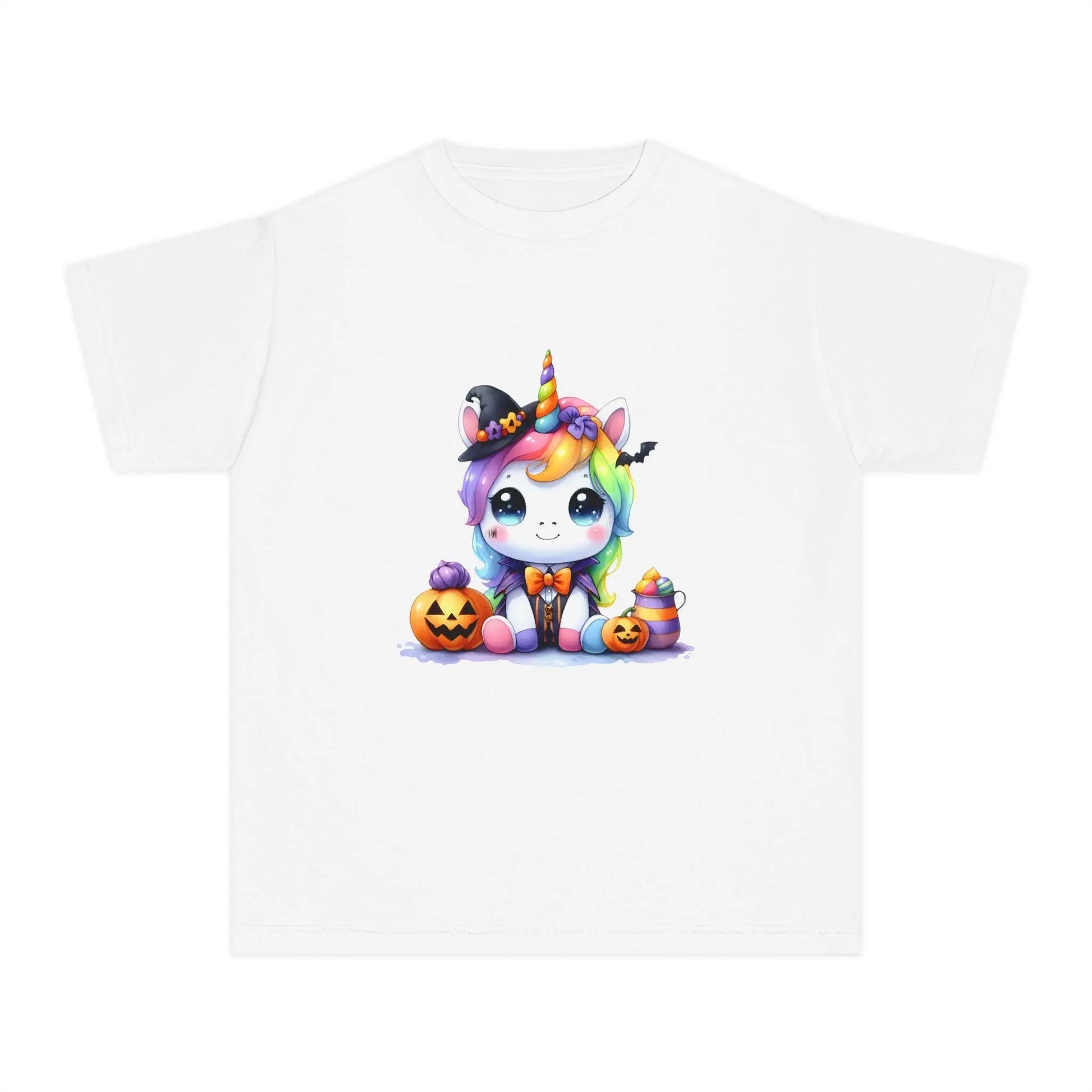 Rainbow Unicorn Girls Tee: Colorful Kids T-Shirt Rainbow Chaos Art Studio