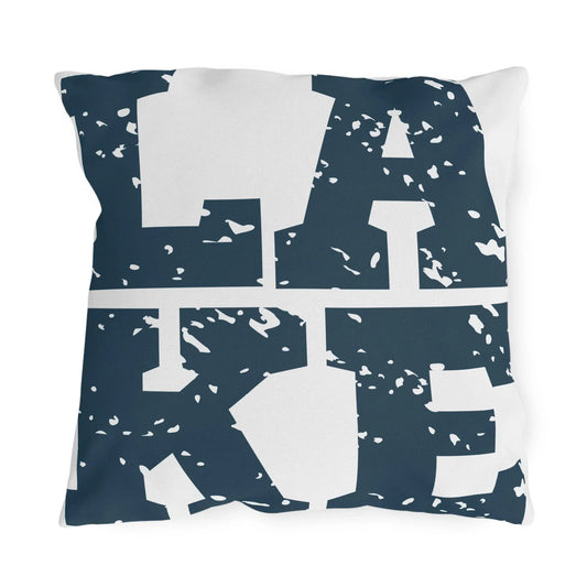 Lake Life Outdoor Pillow: Durable Patio & Poolside Decor Rainbow Chaos Art Studio