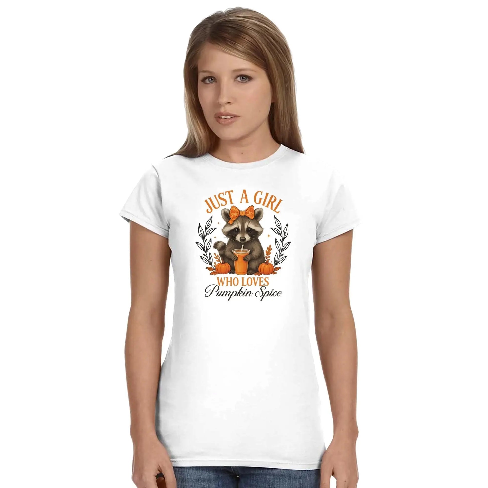 Fall-Themed T-Shirt: Cozy Autumn Apparel - Women's Ring Spun Cotton Rainbow Chaos Art Studio