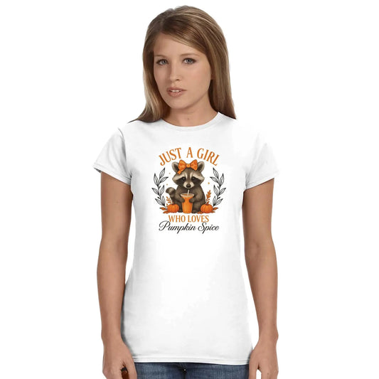 Fall-Themed T-Shirt: Cozy Autumn Apparel - Women's Ring Spun Cotton Rainbow Chaos Art Studio