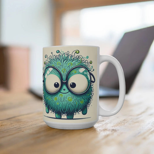 Whimsical Monster Mug, Cute Coffee Cup, Creative Kitchen Decor, Perfect for Birthdays Rainbow Chaos Art Studio