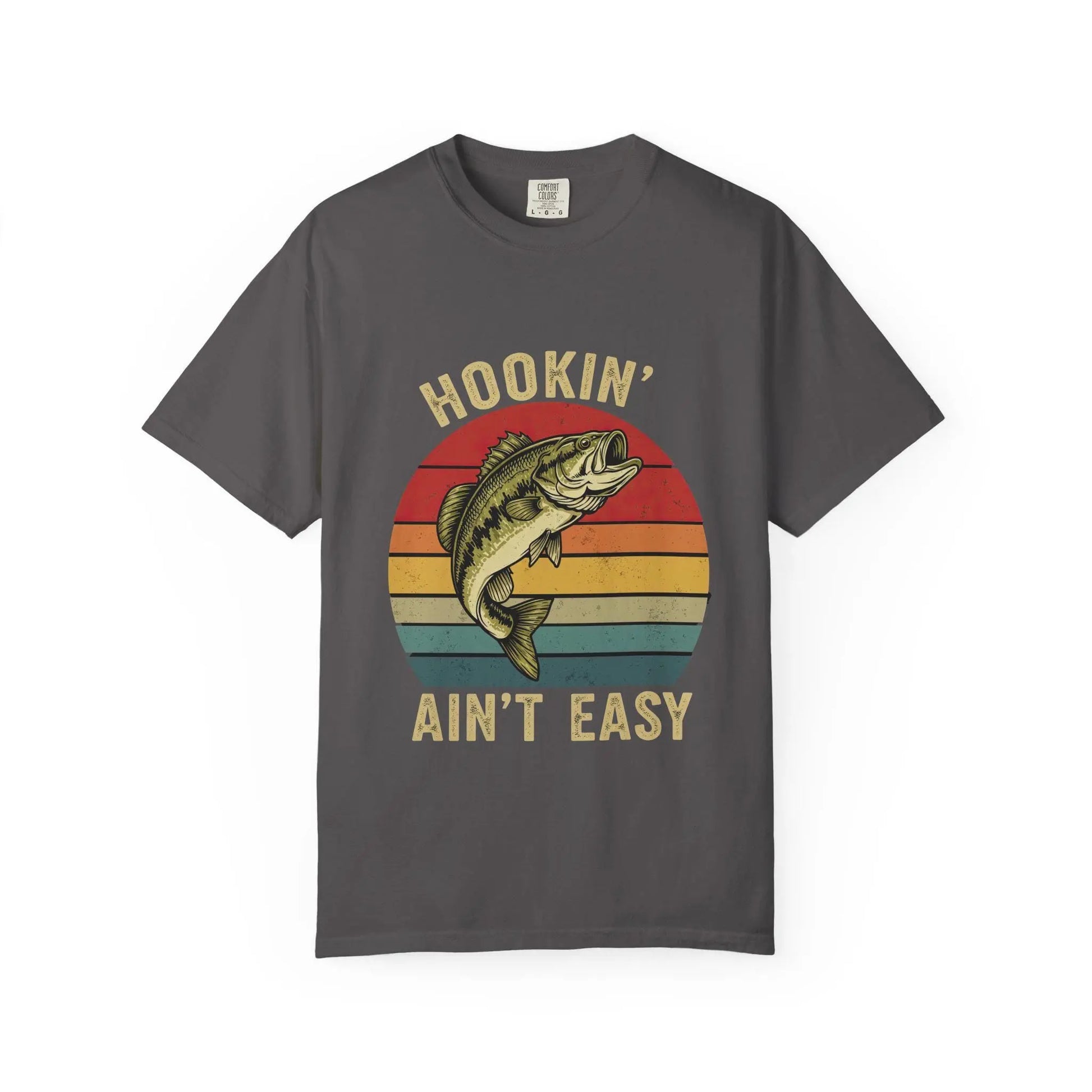 Fishing Adventure T-Shirt: Hookin' Ain't Easy - Unisex Angler Tee Rainbow Chaos Art Studio