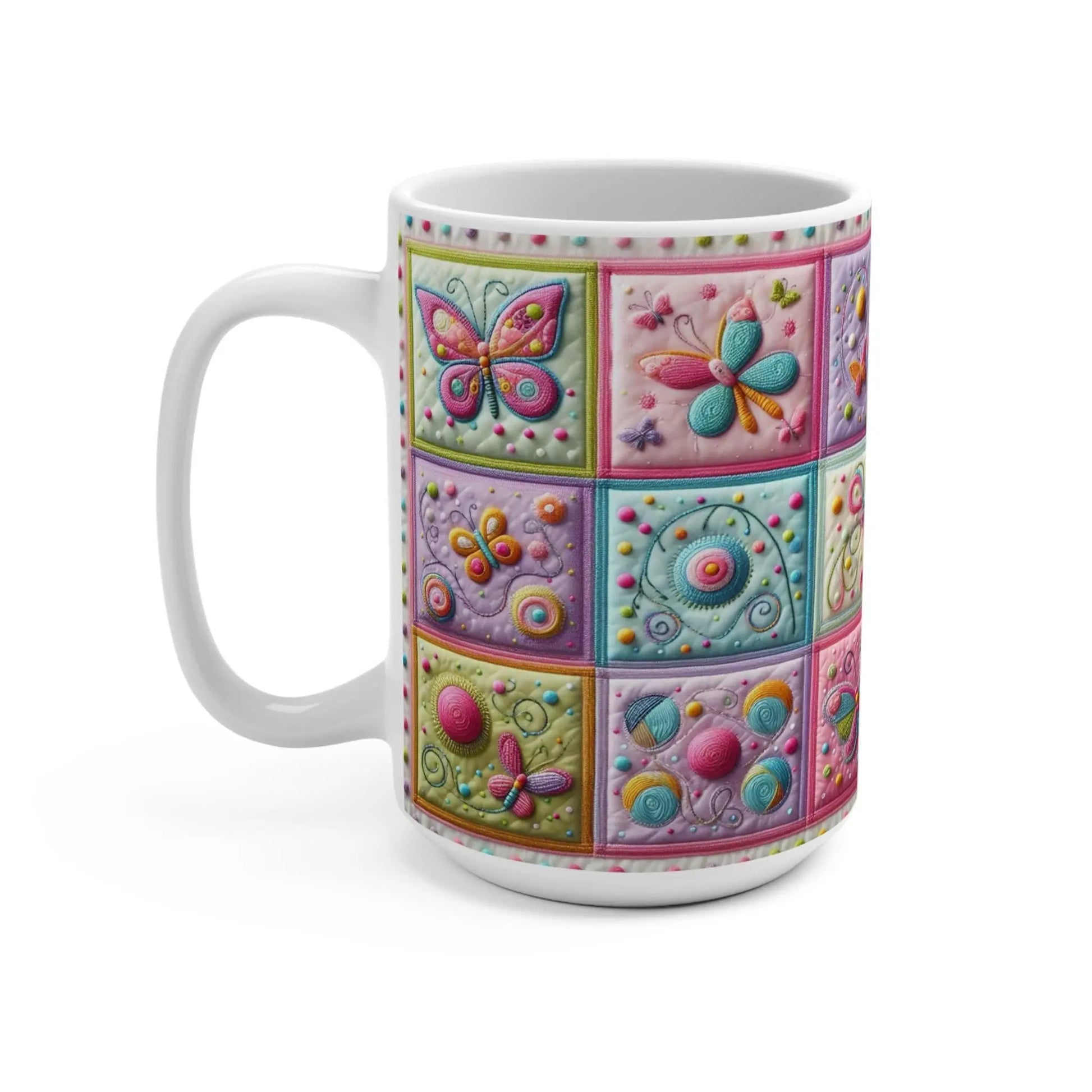 Butterfly Mug: Whimsical Ceramic Coffee Cup - Nature Lover Gift Rainbow Chaos Art Studio