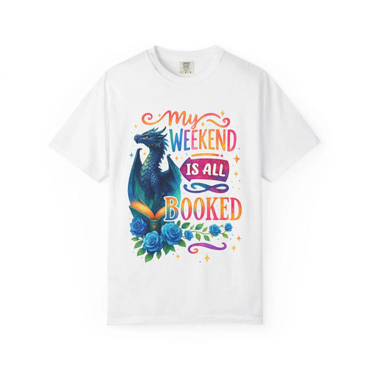 Dragon T-Shirt: Book Lover Gift - Fantasy Weekend Vibes Rainbow Chaos Art Studio