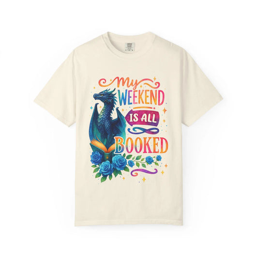 Dragon T-Shirt: Book Lover Gift - Fantasy Weekend Vibes Rainbow Chaos Art Studio