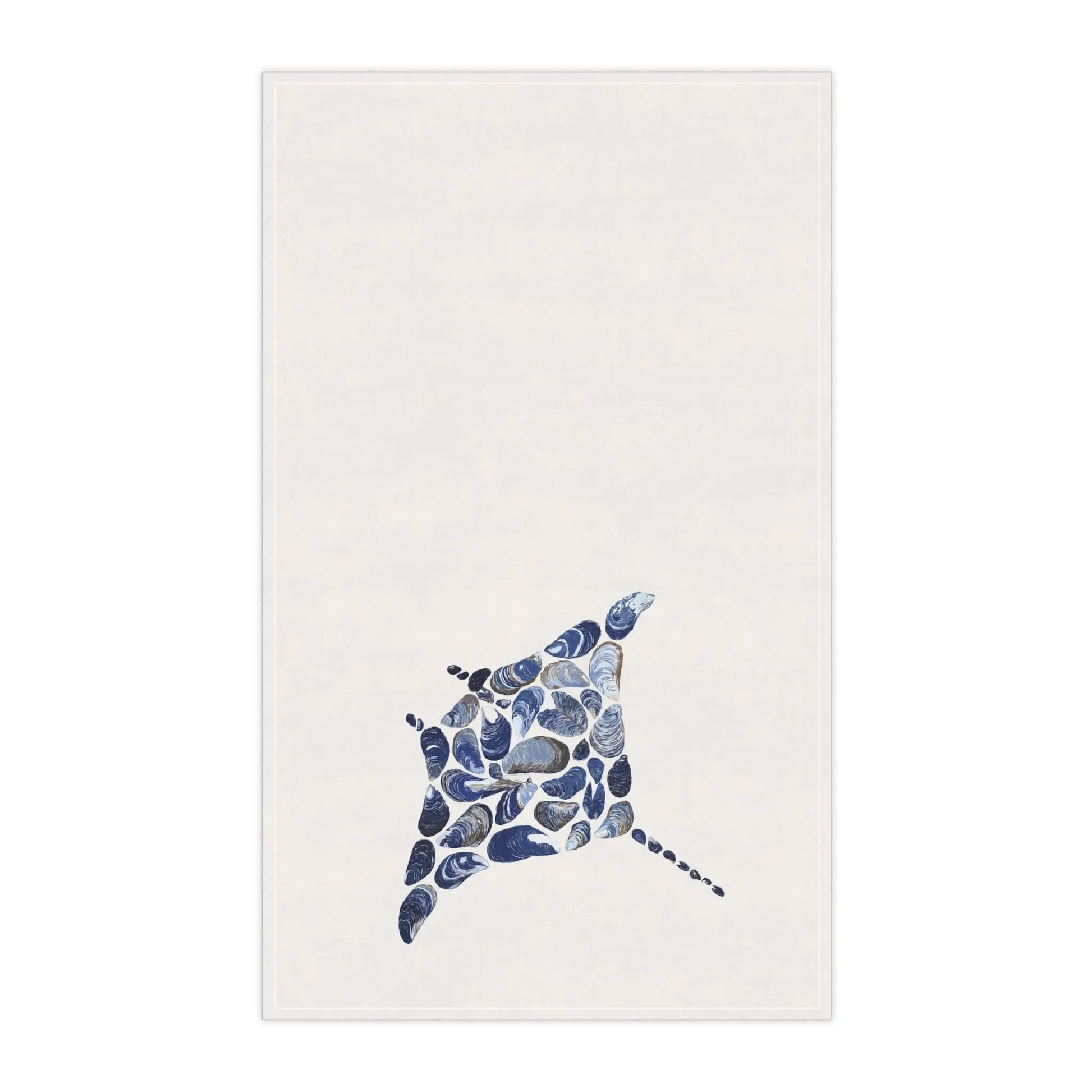 Nautical Tea Towels: Marine Design, Ocean Decor - Kitchen Accessories Rainbow Chaos Art Studio