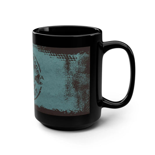 Dad's Garage Coffee Mug: 15oz Ceramic Cup for Car Lovers Rainbow Chaos Art Studio