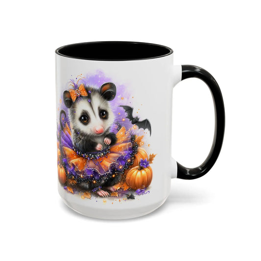 Halloween Possum Coffee Mug, Cute Seasonal Mug, Animal Lover Gift, Pumpkin Mug, Fall Decor, Cozy Drinkware Rainbow Chaos Art Studio