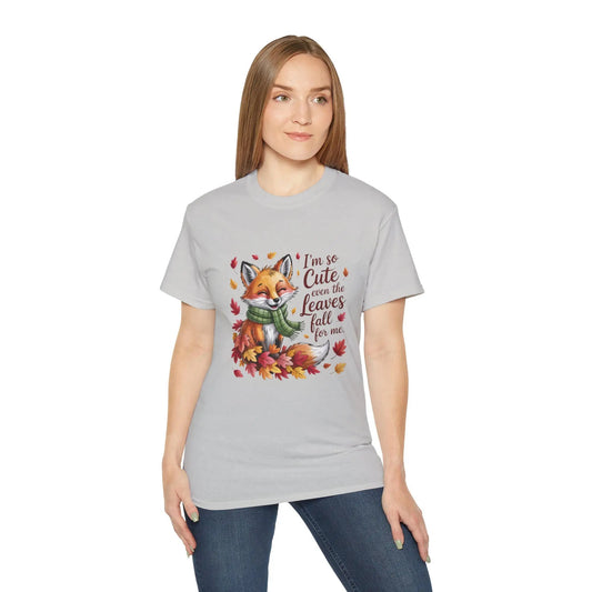 Cute Fox Fall Unisex Tee, Adorable Autumn T-Shirt for Kids and Adults, Perfect Gift for Birthdays, Halloween, Thanksgiving Rainbow Chaos Art Studio