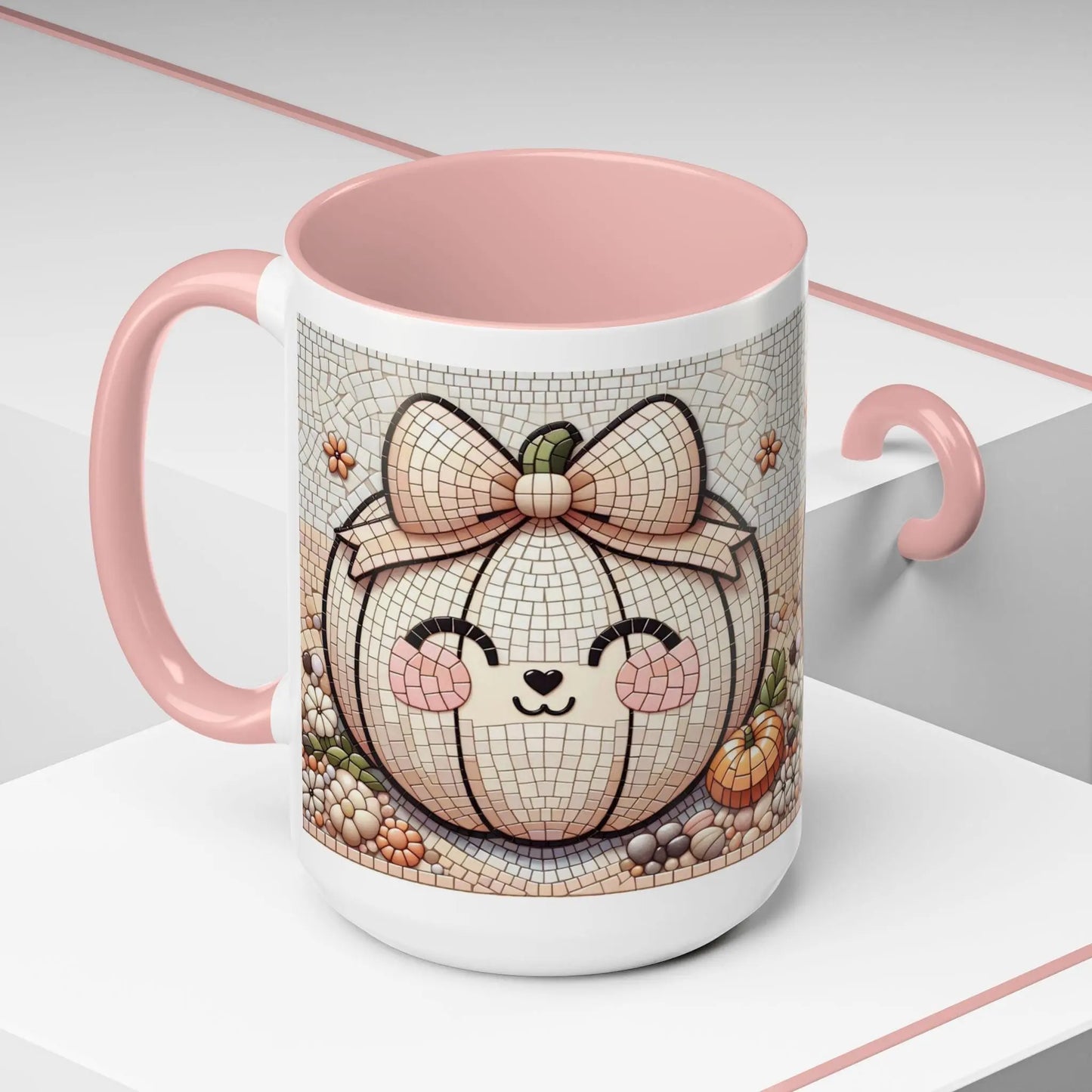 Cute Pumpkin Accent Coffee Mug for Fall, Autumn Decor, Gift for Pumpkin Lovers, Halloween, Thanksgiving, Kitchen Fun Rainbow Chaos Art Studio