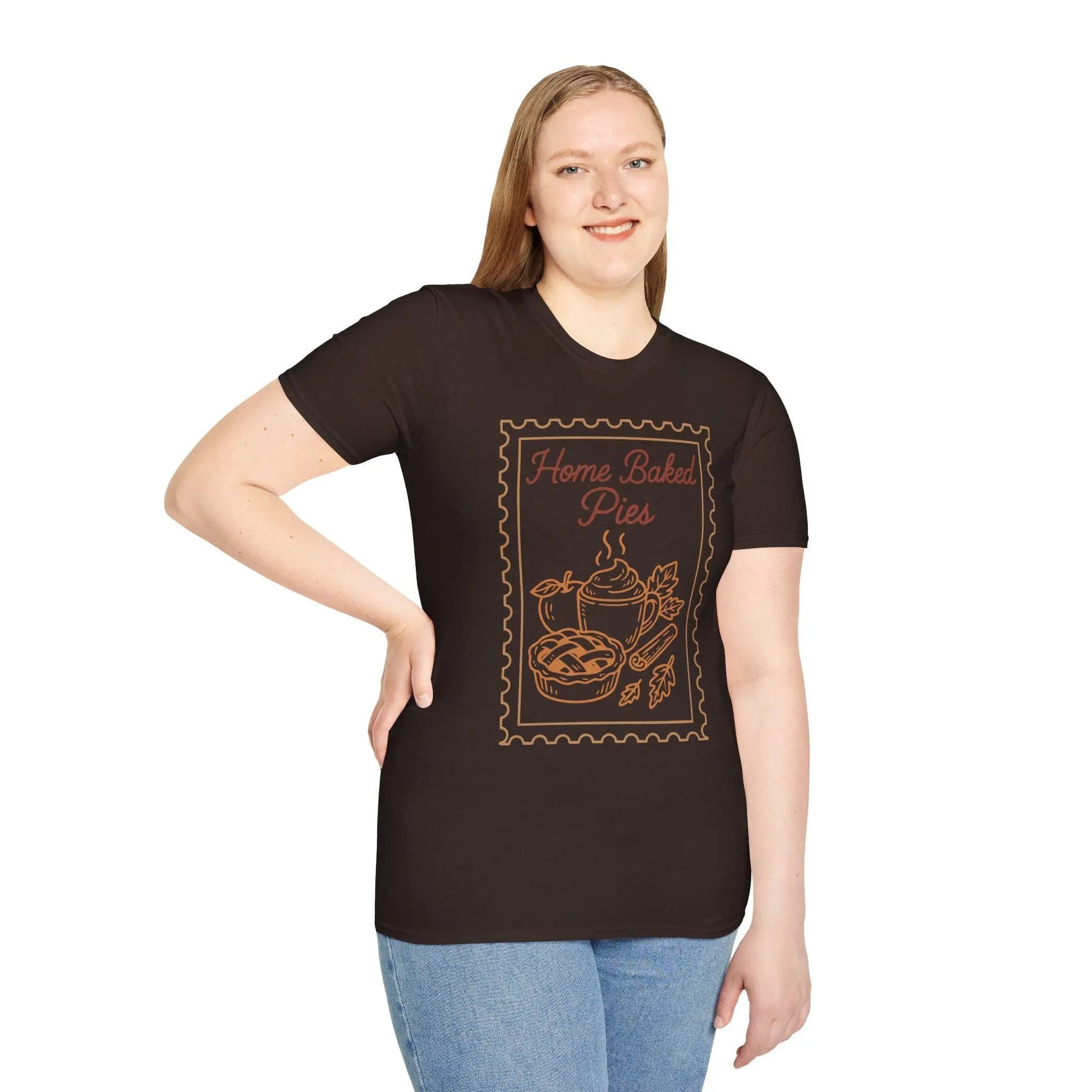 Home Baked Pies T-Shirt: Cozy Autumn Baking Lover Tee Rainbow Chaos Art Studio