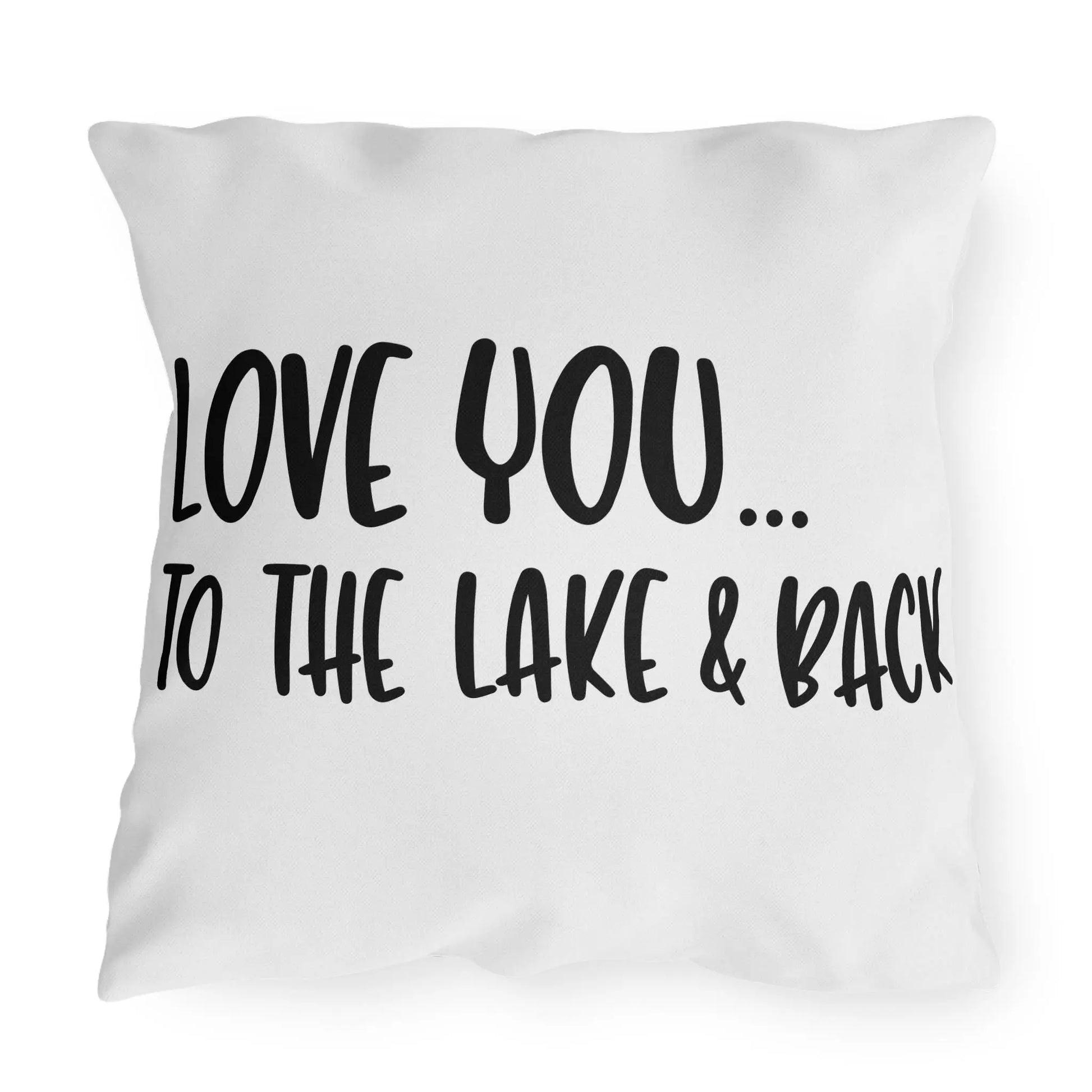 Lake Life Outdoor Pillow: Water & UV Resistant Patio Cushion Rainbow Chaos Art Studio