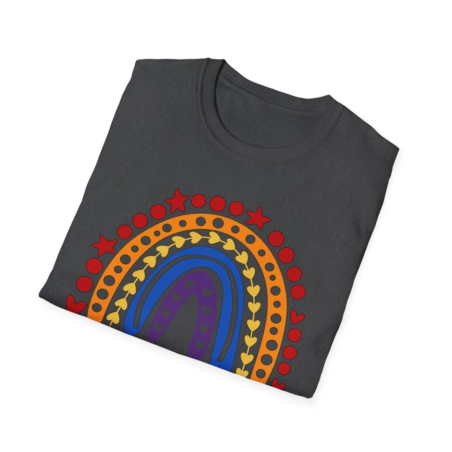 Rainbow Teacher T-Shirt, Gift for Teachers, Back to School, Unisex Tee, Teacher Appreciation Shirt, 100 Days Brighter, School Staff Shirt Printify