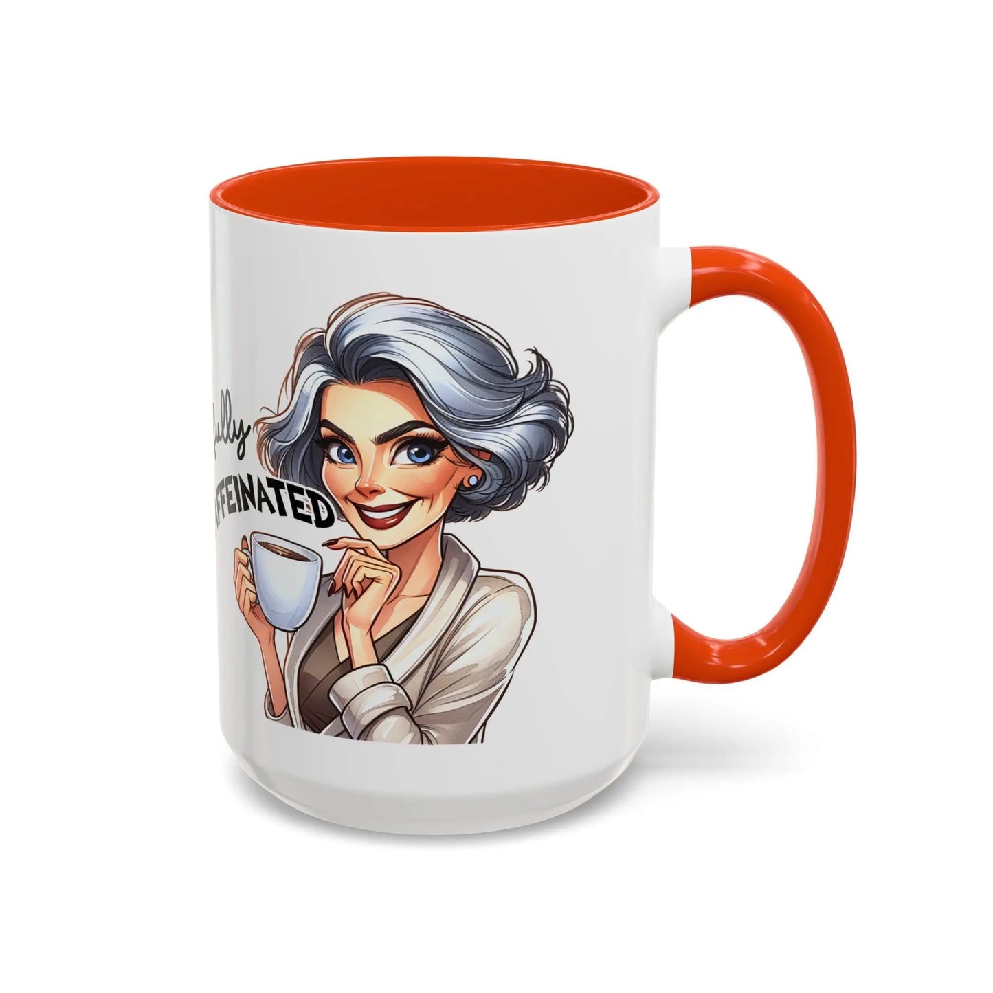 Fully Caffeinated Coffee Mug: Fun & Colorful Ceramic Cup Rainbow Chaos Art Studio