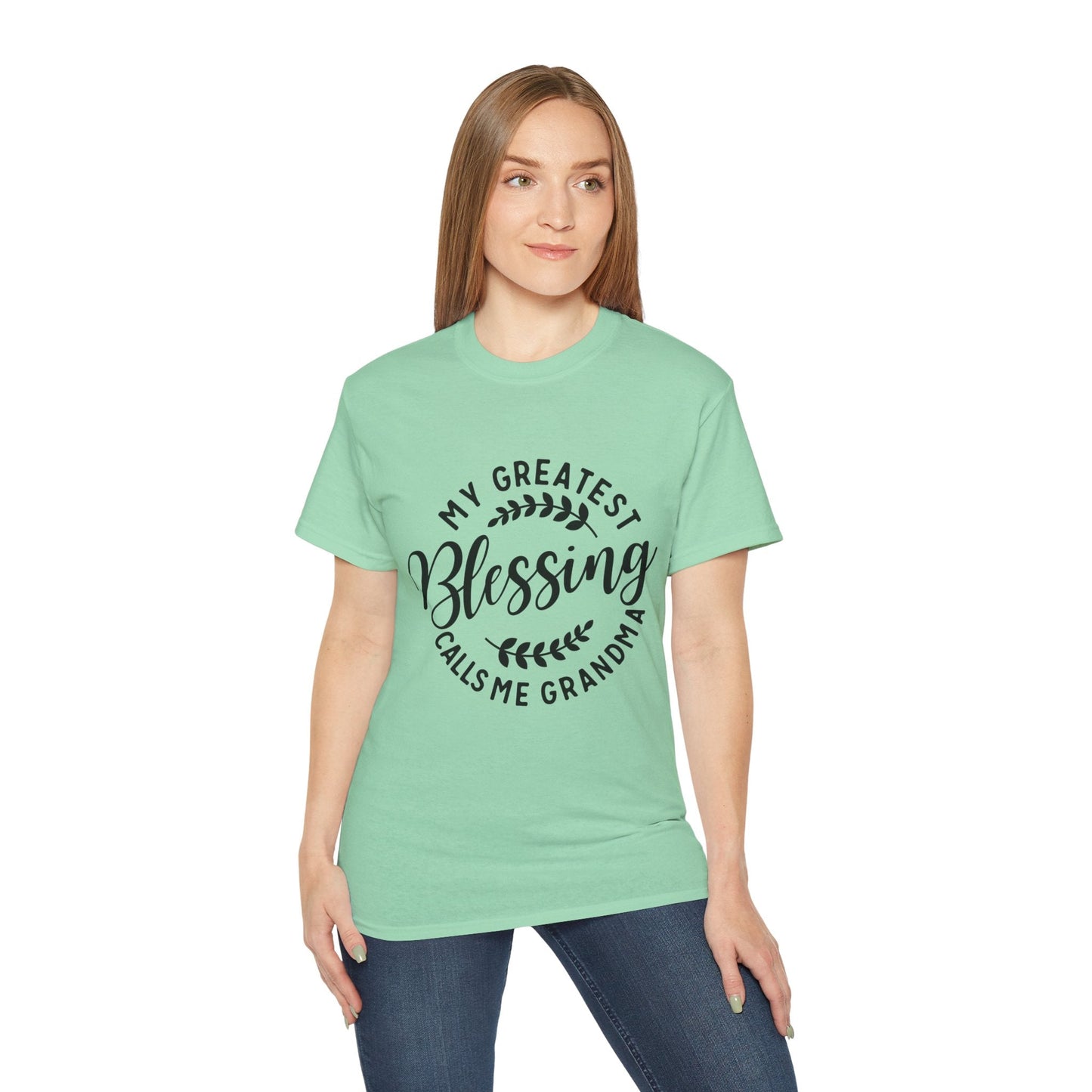 Grandma's Blessing Tee - Unisex Ultra Cotton T-Shirt, Gift for Grandma, Personalized Family Shirt, Mother's Day Gift, Comfortable [...] Printify