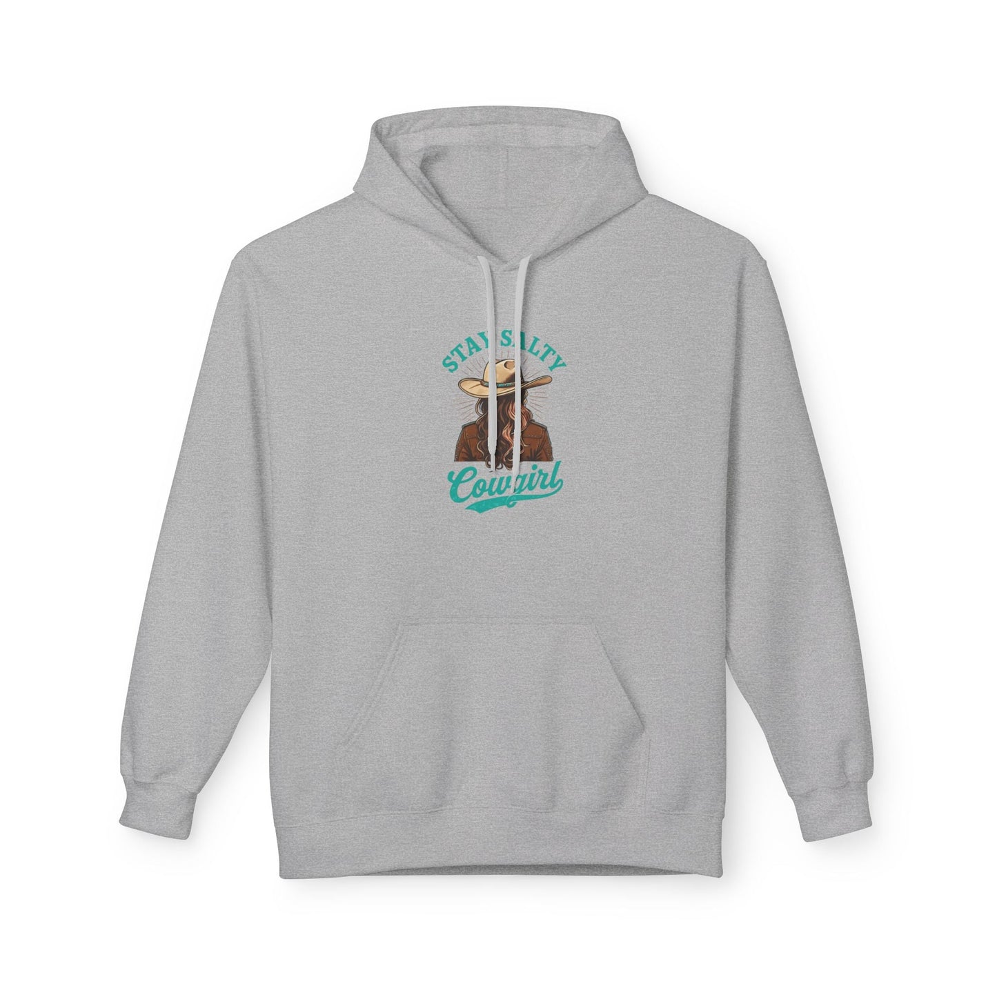 Cowgirl Stay Salty Hoodie, Cozy Fleece Pullover, Western Gift, Country Style Sweatshirt, Unisex Adorable Apparel Printify