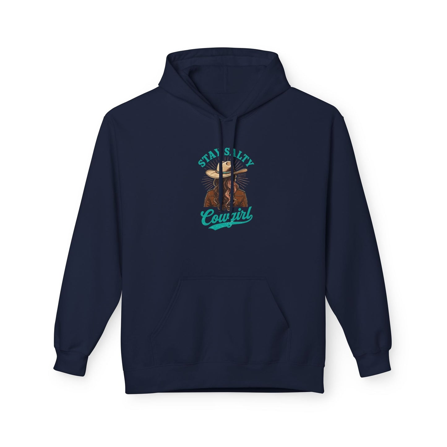 Cowgirl Stay Salty Hoodie, Cozy Fleece Pullover, Western Gift, Country Style Sweatshirt, Unisex Adorable Apparel Printify