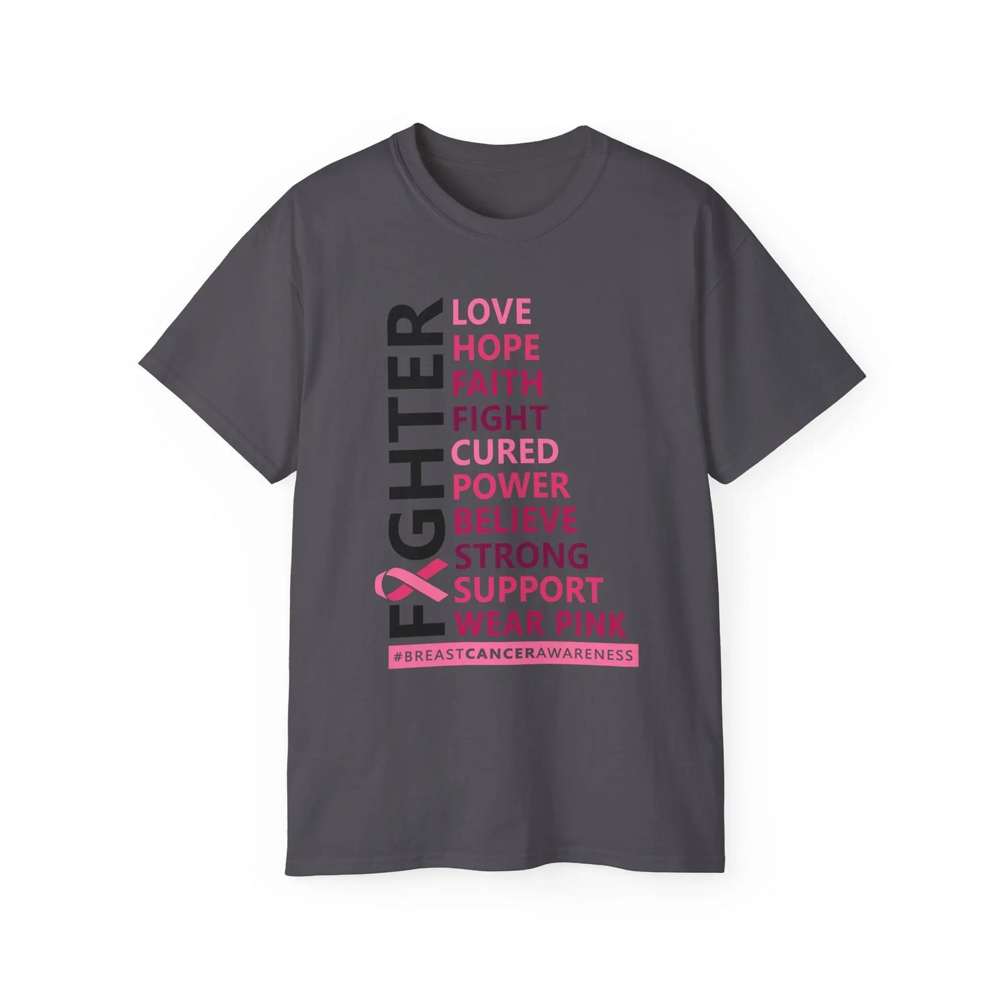 Breast Cancer Awareness Tee, Unisex Cotton T-Shirt for Supporters, Gift for Fighters and Survivors, Wear Pink for a Cause, [...] Printify