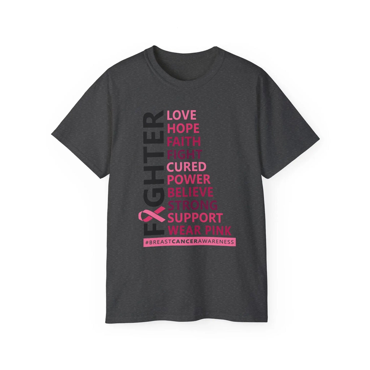 Breast Cancer Awareness Tee, Unisex Cotton T-Shirt for Supporters, Gift for Fighters and Survivors, Wear Pink for a Cause, [...] Printify
