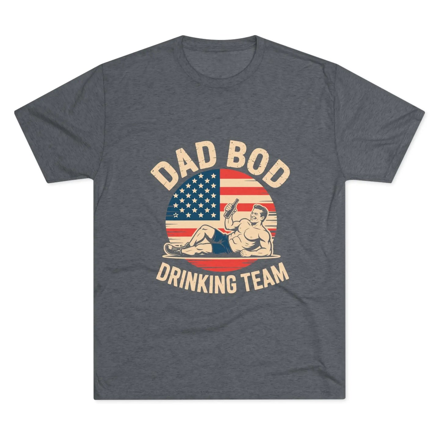 Dad Bod Drinking Team Tee, Funny Graphic T-Shirt for Dads, Gift for Dads, Father's Day, Casual Wear, Gifts for Him - Rainbow Chaos Art Studio