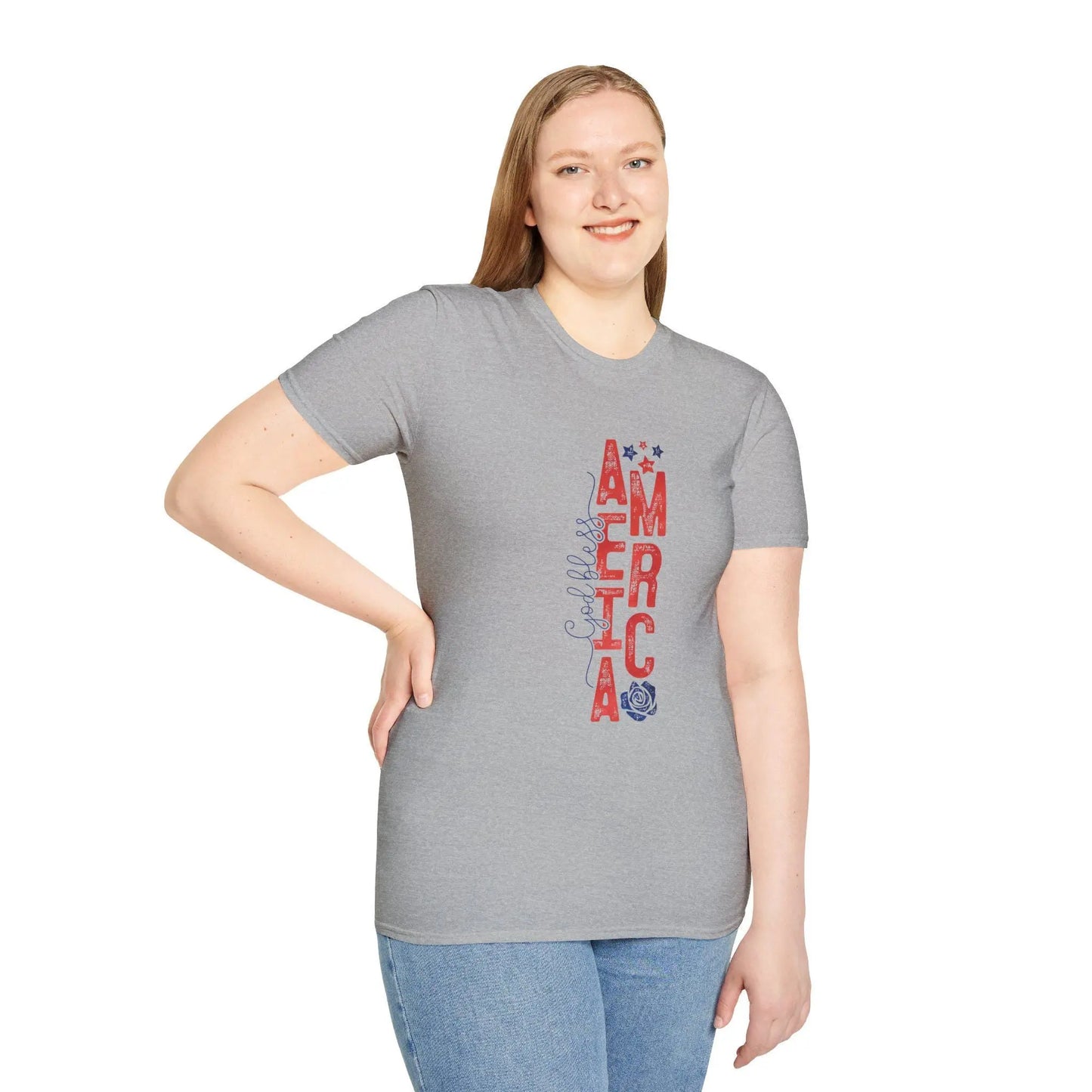 God Bless America T-Shirt: Patriotic American Pride Tee Rainbow Chaos Art Studio