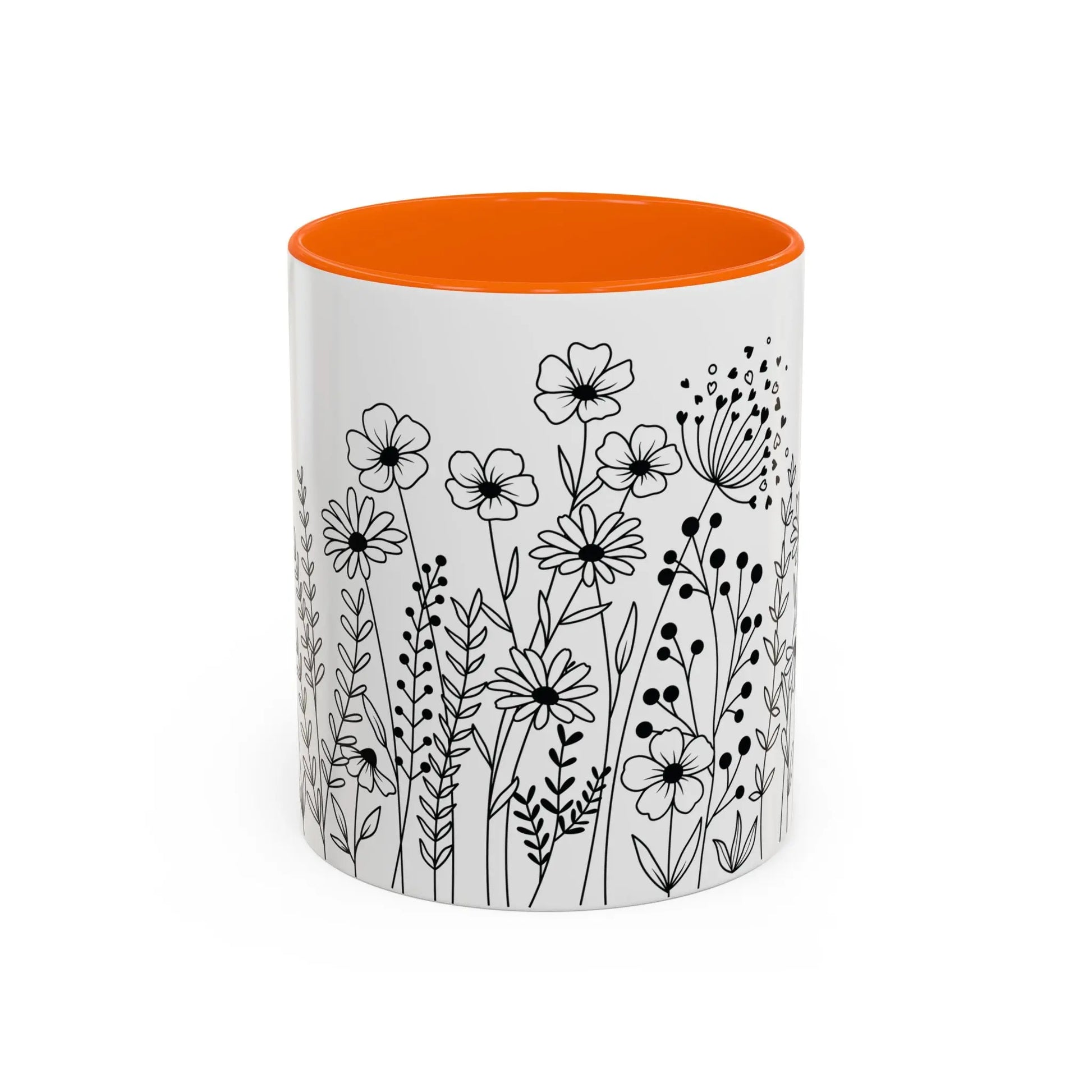 Floral Accent Coffee Mug - Perfect for Tea Lovers, Gift for Her, Home Decor, Mother's Day, Gardening Enthusiasts Printify