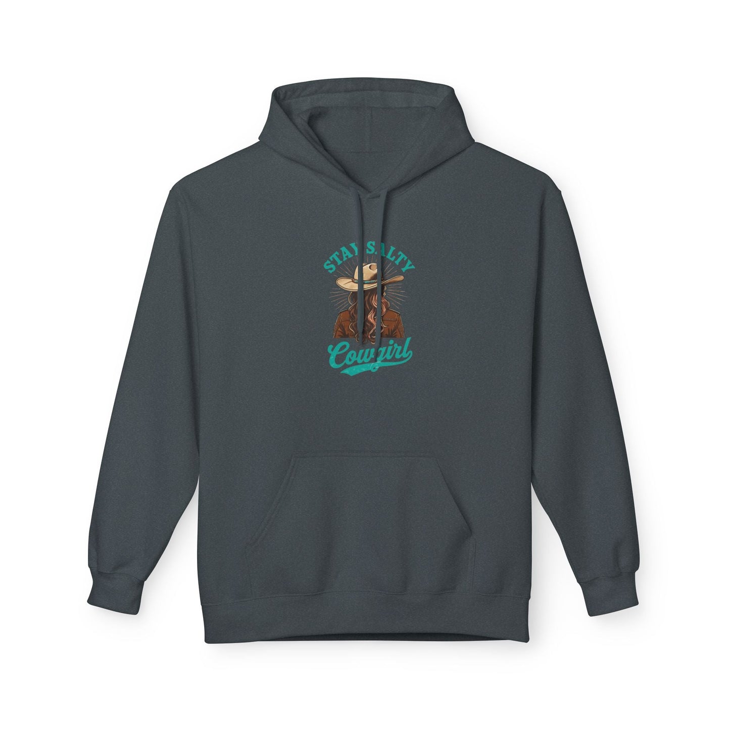 Cowgirl Stay Salty Hoodie, Cozy Fleece Pullover, Western Gift, Country Style Sweatshirt, Unisex Adorable Apparel Printify
