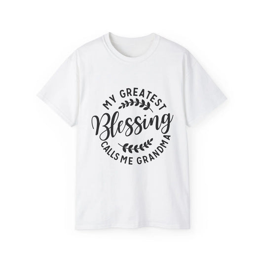 Grandma's Blessing Tee - Unisex Ultra Cotton T-Shirt, Gift for Grandma, Personalized Family Shirt, Mother's Day Gift, Comfortable [...] Printify