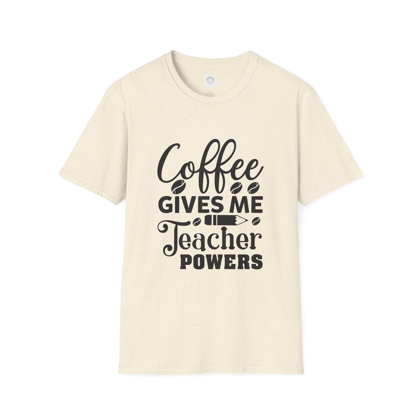 Coffee Teacher Powers T-Shirt, Teacher Gift Printify