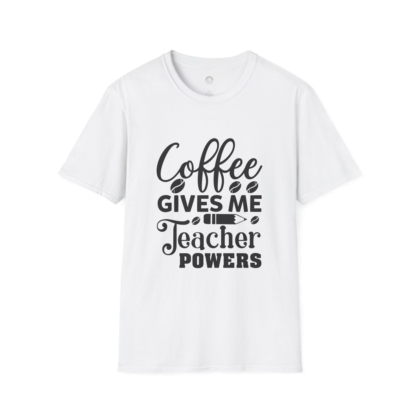 Coffee Teacher Powers T-Shirt, Teacher Gift Printify