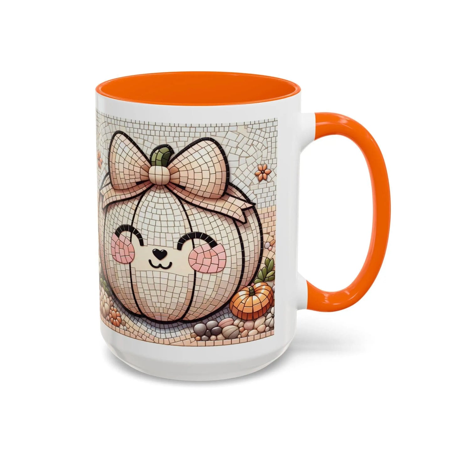Cute Pumpkin Accent Coffee Mug for Fall, Autumn Decor, Gift for Pumpkin Lovers, Halloween, Thanksgiving, Kitchen Fun Rainbow Chaos Art Studio
