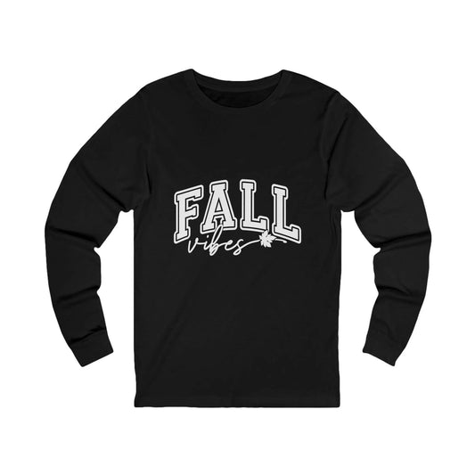 Unisex Fall Vibes Long Sleeve Tee - Cozy Autumn Shirt Rainbow Chaos Art Studio