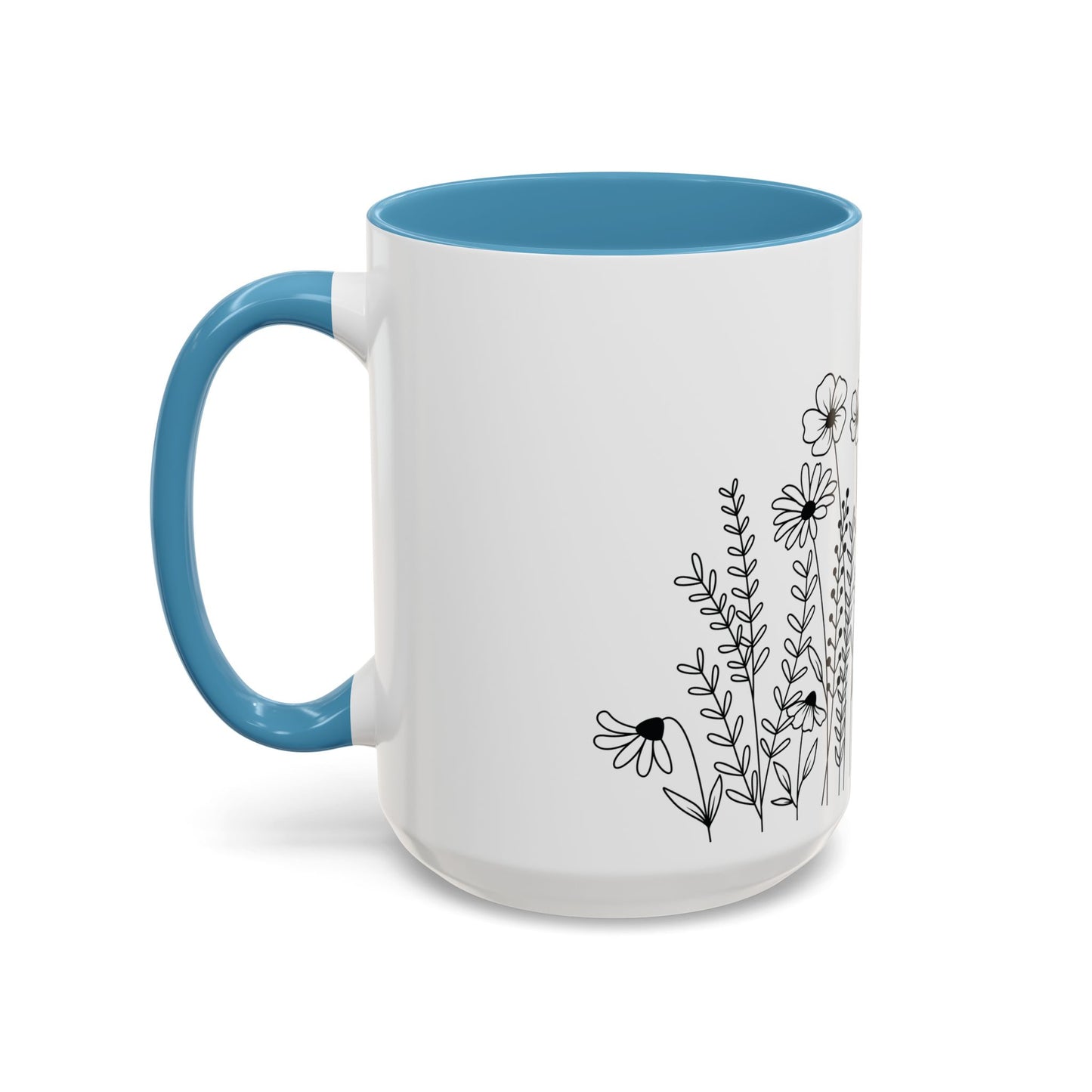 Floral Accent Coffee Mug - Perfect for Tea Lovers, Gift for Her, Home Decor, Mother's Day, Gardening Enthusiasts