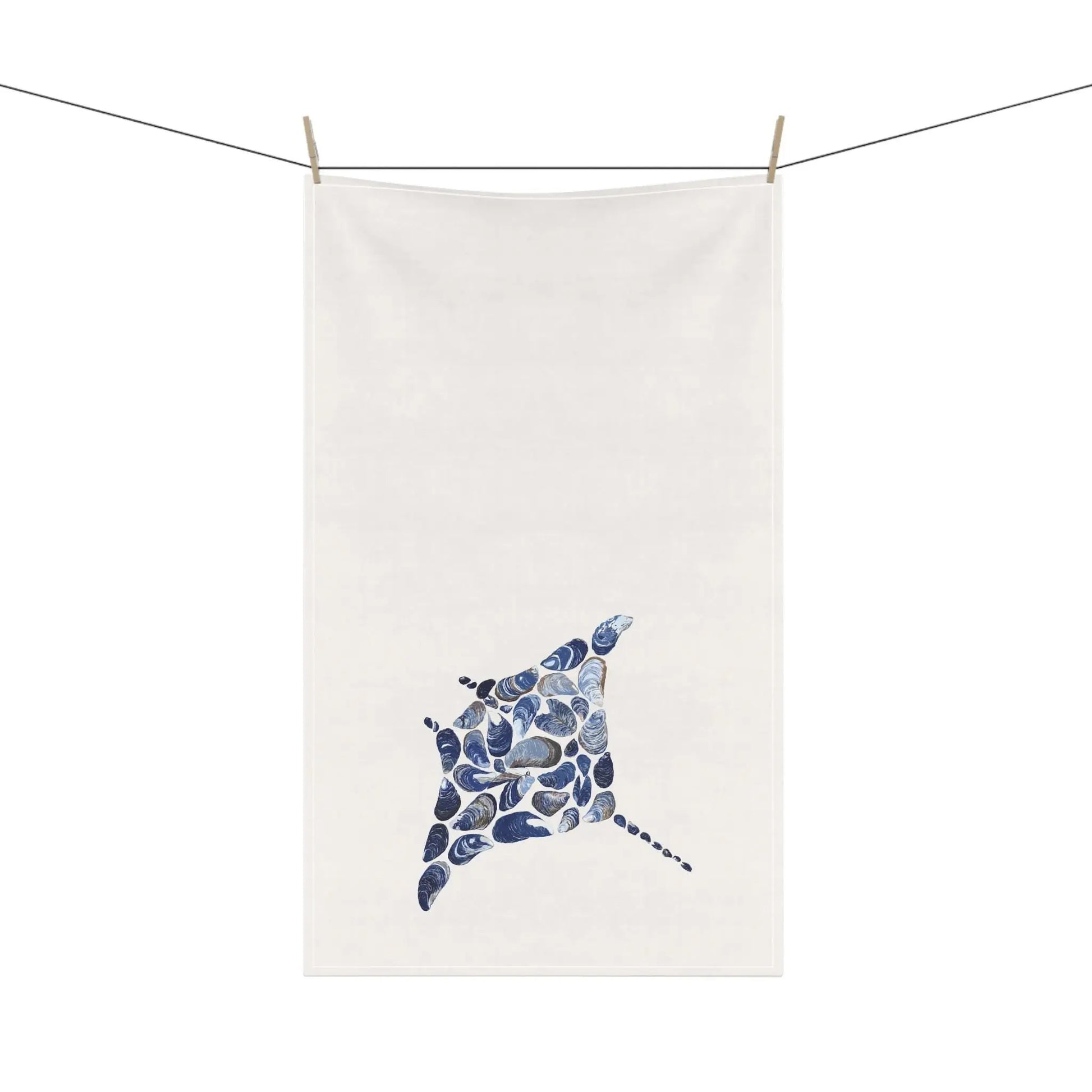 Nautical Tea Towels: Marine Design, Ocean Decor - Kitchen Accessories Rainbow Chaos Art Studio