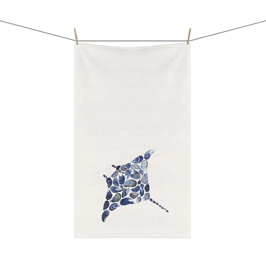 Nautical Tea Towels: Marine Design, Ocean Decor - Kitchen Accessories Rainbow Chaos Art Studio
