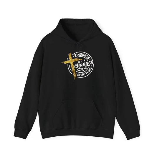 Kindness Changes Everything Hoodie: Inspirational Christian Sweatshirt Rainbow Chaos Art Studio