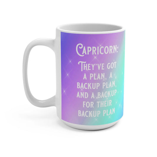 CAPRICORN - Zodiac Gnome Mug, Capricorn, Cute Coffee Cup, Birthday Gift - 15oz Ceramic Cup, Astrology Tea Mug, Personalized Drinkware Rainbow Chaos Art Studio