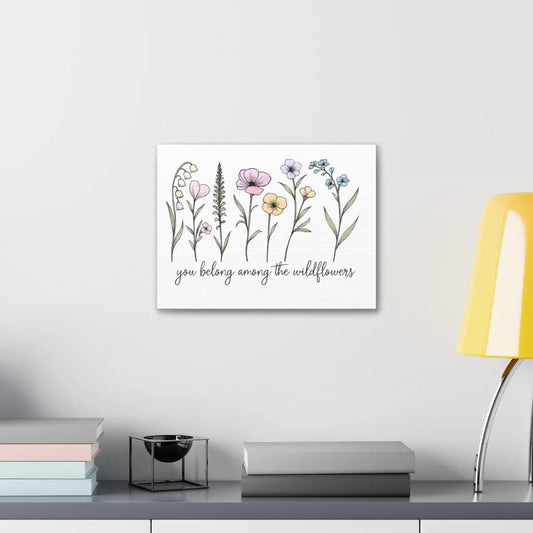 Wildflower Canvas Art Print: Inspirational Floral Wall Decor Rainbow Chaos Art Studio
