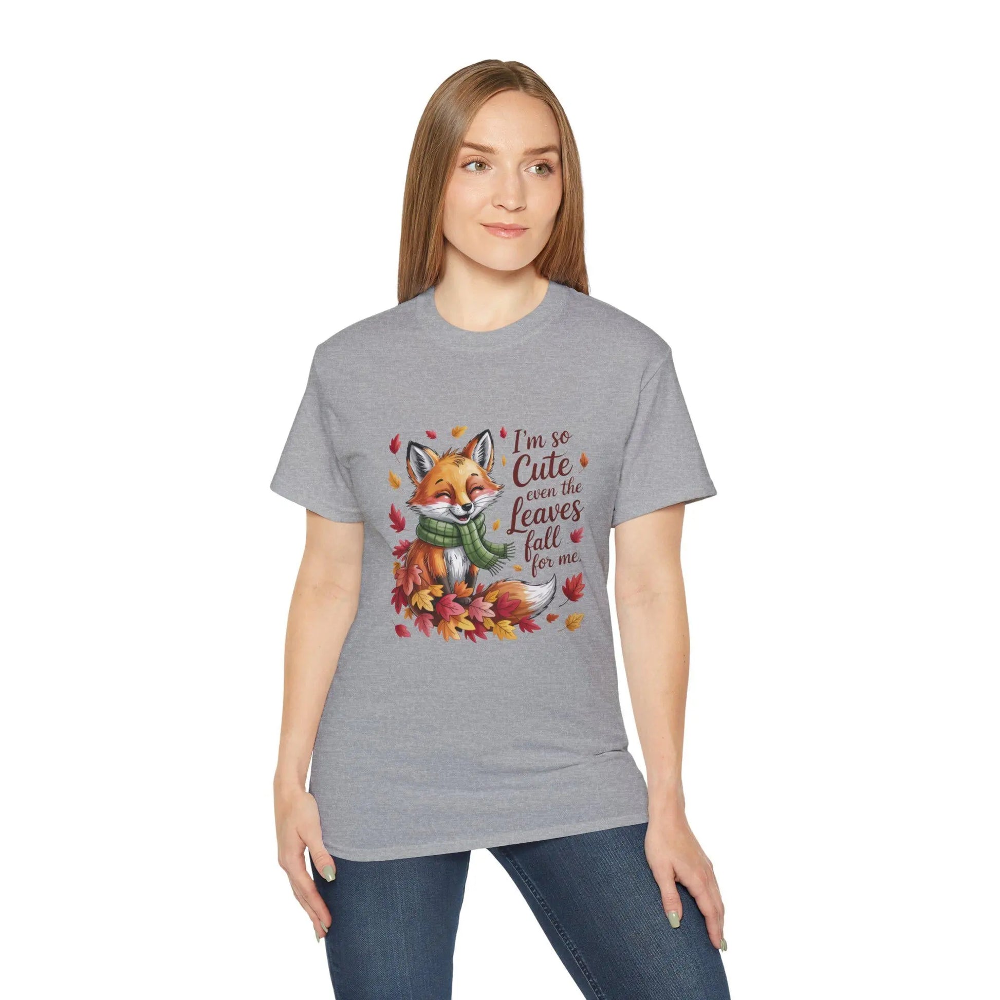 Cute Fox Fall Unisex Tee, Adorable Autumn T-Shirt for Kids and Adults, Perfect Gift for Birthdays, Halloween, Thanksgiving Rainbow Chaos Art Studio