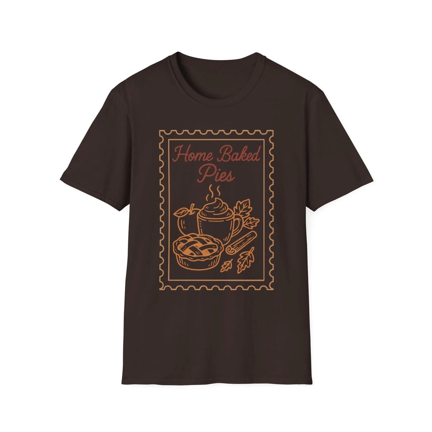Home Baked Pies T-Shirt: Cozy Autumn Baking Lover Tee Rainbow Chaos Art Studio