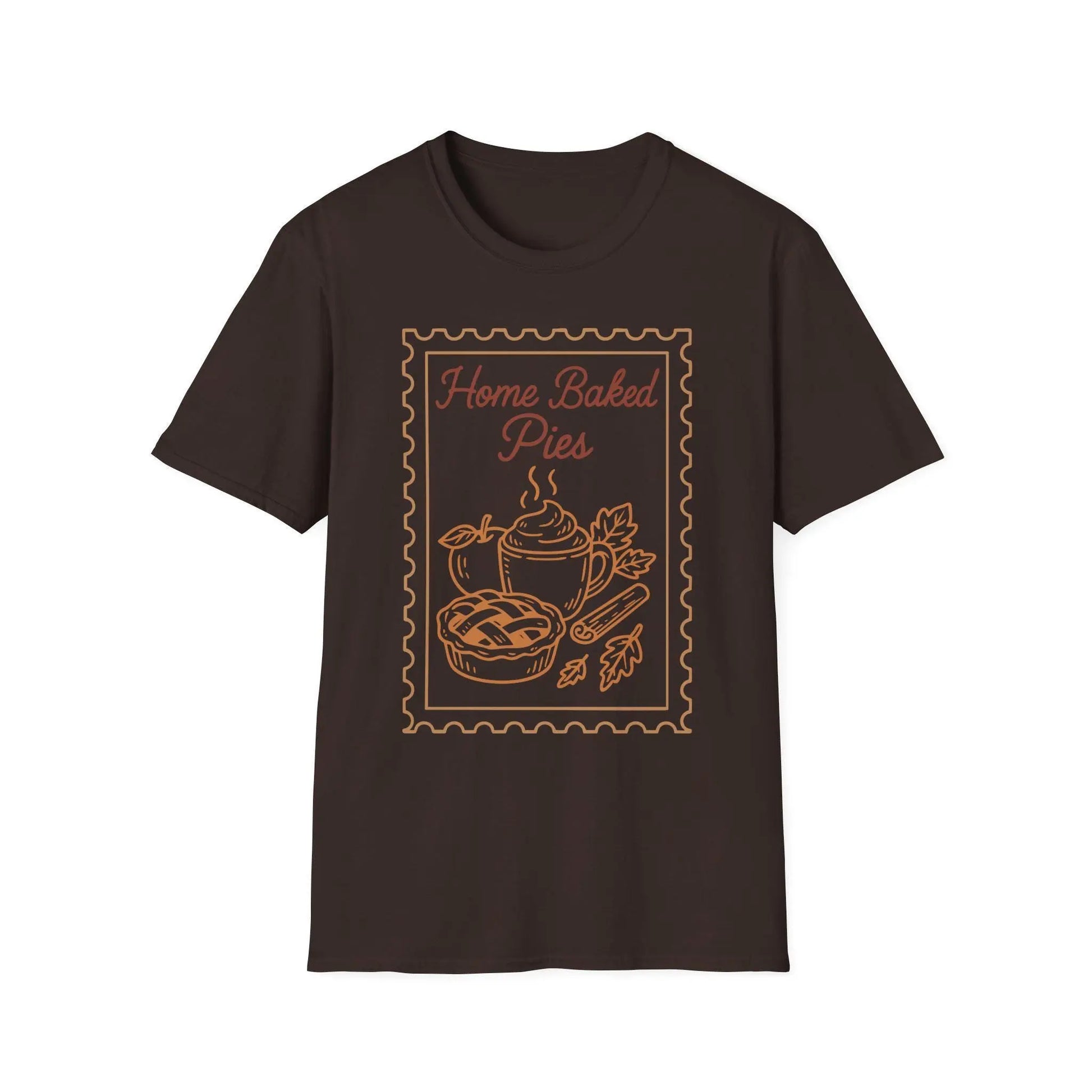 Home Baked Pies T-Shirt: Cozy Autumn Baking Lover Tee Rainbow Chaos Art Studio